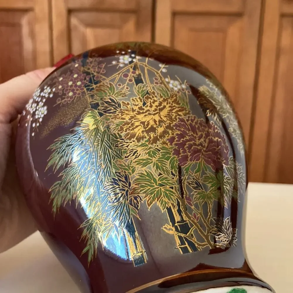 Vintage Handpainted Porcelain Ginger Jar Made in Japan